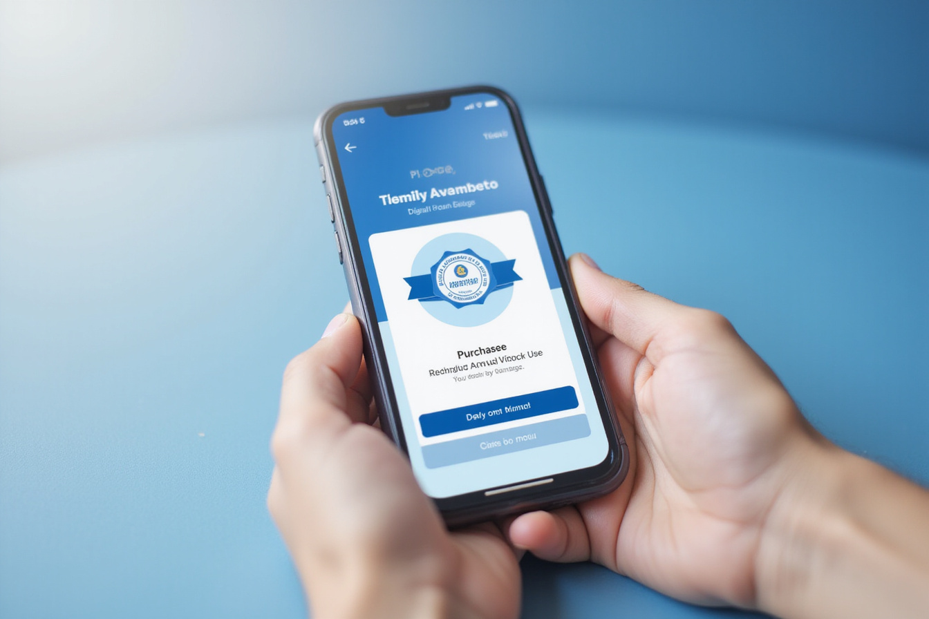 Smartphone mit digitaler Jahresvignette Schweiz